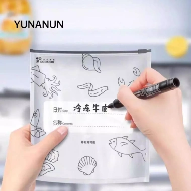 YUNANUN 10 Túi Lá Nhôm Chống Rò Rỉ – Đứng Tủ Đông, Giữ Tươi, Tái Sử Dụng An Toàn cho Nhà Bếp