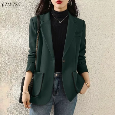ZANZEA Áo Blazer Nữ Hàn Quốc Cao Cấp – Phong Cách Sang Trọng Văn Phòng, Giá 324.000₫ 5