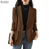 ZANZEA Áo Blazer Nữ Hàn Quốc Cao Cấp – Phong Cách Sang Trọng Văn Phòng, Giá 324.000₫ 6
