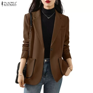 ZANZEA Áo Blazer Nữ Hàn Quốc Cao Cấp – Phong Cách Sang Trọng Văn Phòng, Giá 324.000₫ 6