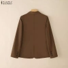 ZANZEA Áo Blazer Nữ Hàn Quốc Cao Cấp – Phong Cách Sang Trọng Văn Phòng, Giá 324.000₫ 8