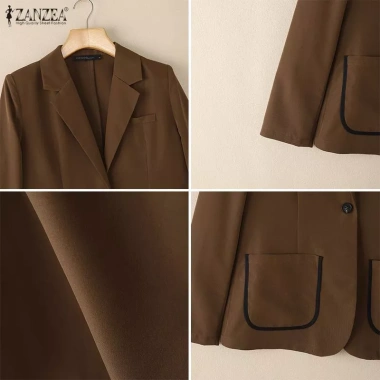 ZANZEA Áo Blazer Nữ Hàn Quốc Cao Cấp – Phong Cách Sang Trọng Văn Phòng, Giá 324.000₫ 9