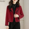 ZANZEA Áo Blazers Len Hàn Quốc Tay Dài Phản Quang – Sang Trọng, Giá 345.125₫ 5