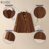 ZANZEA Áo Blazers Nữ Phong Cách Hàn Quốc - Văn Phòng, Giá Giảm 341k 7
