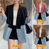 ZANZEA Áo Denim 3/4 Tay Chắp Vá Midi Blazer Nữ Hàn Quốc - Giá 303.858₫ 3
