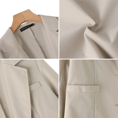 Zanzea Áo khoác blazer dài tay màu trơn thời trang nữ tính Giá chỉ 320.760₫ 9