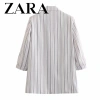 Zara Áo Khoác Vest Nữ Kẻ Sọc Thanh Lịch - Thời Trang Công Sở Giá 461.421 VND 2