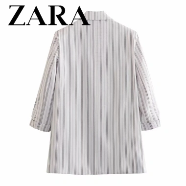 Zara Áo Khoác Vest Nữ Kẻ Sọc Thanh Lịch - Thời Trang Công Sở Giá 461.421 VND 2