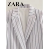 Zara Áo Khoác Vest Nữ Kẻ Sọc Thanh Lịch - Thời Trang Công Sở Giá 461.421 VND 3