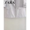 Zara Áo Khoác Vest Nữ Kẻ Sọc Thanh Lịch - Thời Trang Công Sở Giá 461.421 VND 4