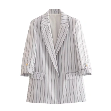 Zara Áo Khoác Vest Nữ Kẻ Sọc Thanh Lịch - Thời Trang Công Sở Giá 461.421 VND 7