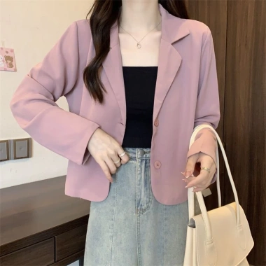 Zara Vietnam áo khoác vest ngắn cài một hàng nút phong cách Hàn Quốc thời trang xuân thu nam nữ, giảm giá 162.000₫ 10