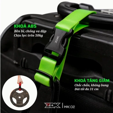 ZDK MK02 Dây đai treo hành lý vali đa năng, cố định đồ đạc gọn gàng, khóa bấm chắc chắn - Giá chỉ 25.600₫ 4
