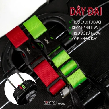 ZDK MK02 Dây đai treo hành lý vali đa năng, cố định đồ đạc gọn gàng, khóa bấm chắc chắn - Giá chỉ 25.600₫ 6