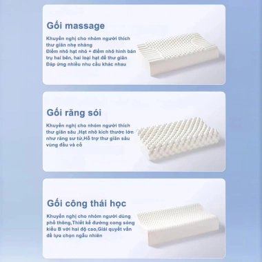 ZEEN Gối Cao Su Non Thiên Nhiên 100% Chống Đau Cổ Vai Gáy, Vỏ Thoáng Khí Giá 106.819₫