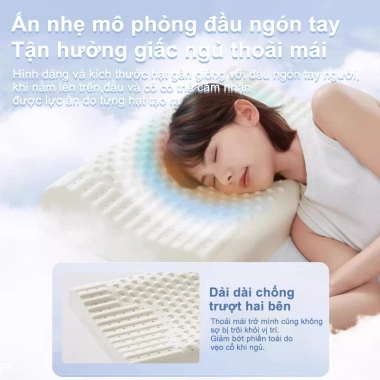ZEEN Gối Cao Su Non Thiên Nhiên 100% Chống Đau Cổ Vai Gáy, Vỏ Thoáng Khí Giá 106.819₫