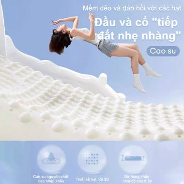 ZEEN Gối Cao Su Non Thiên Nhiên 100% Chống Đau Cổ Vai Gáy, Vỏ Thoáng Khí Giá 106.819₫