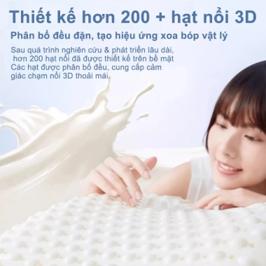 ZEEN Gối Cao Su Non Thiên Nhiên 100% Chống Đau Cổ Vai Gáy, Vỏ Thoáng Khí Giá 106.819₫