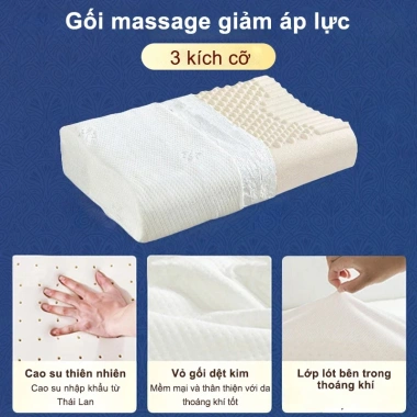 ZEEN Gối Cao Su Non Thiên Nhiên 100% Chống Đau Cổ Vai Gáy, Vỏ Thoáng Khí Giá 106.819₫