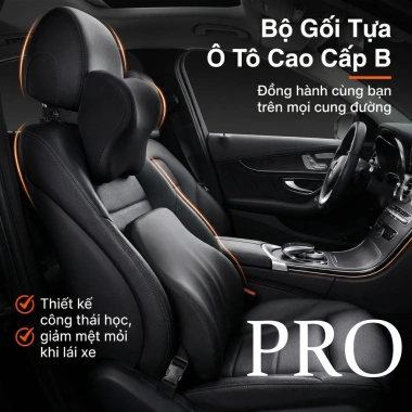 ZEEN Gối Tựa Đầu và Lưng Ô Tô Cao Su Non - Giảm Đau Mỏi, Thoải Mái, Giá 89.000₫ 5