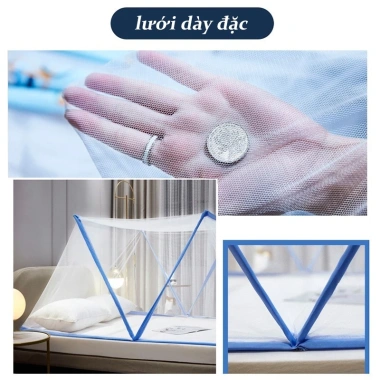 ZEEN Mùng Ngủ Chống Muỗi Khung Xếp 1m6x1m9 Phù Hợp Gia Đình Giá Ưu Đãi 144.530₫