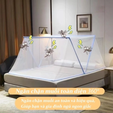 ZEEN Mùng Ngủ Chống Muỗi Khung Xếp 1m6x1m9 Phù Hợp Gia Đình Giá Ưu Đãi 144.530₫