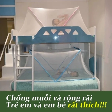 ZEEN Mùng Ngủ Chống Muỗi Khung Xếp 1m6x1m9 Phù Hợp Gia Đình Giá Ưu Đãi 144.530₫