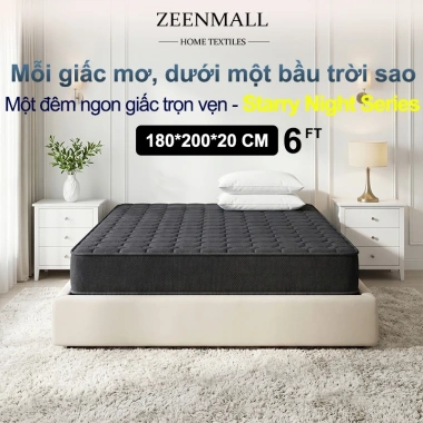 ZEEN Nệm Lò Xo Túi Độc Lập 20cm Cao Cấp 1m8x2m Thoáng Khí Mát Mẻ Phòng Ngủ Gia Đình
