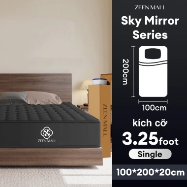 ZEEN Nệm Lò Xo Túi Độc Lập 20cm Cao Cấp 1m8x2m Thoáng Khí Mát Mẻ Phòng Ngủ Gia Đình