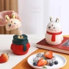 ZHAOcaimao Tăm Thỏ - Giá Đỡ Tăm Tự Động, Hộp Nhựa Chống Bụi Bàn Phòng Khách 9