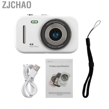 Zjchao 4K Máy ảnh 48MP, IPS 2,8 inch, 16x Zoom - Quà tặng sinh nhật teen, giảm giá 1,1tr