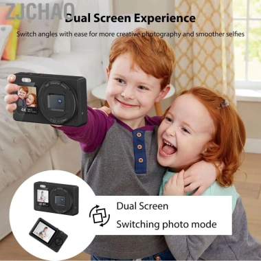 Zjchao Ciciglow 4K - Máy ảnh Focus, màn hình kép, 18x Zoom, 64GB, giá 764.500đ