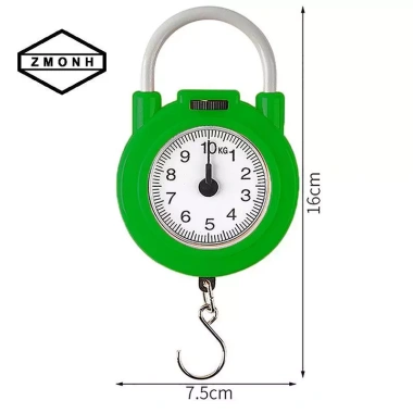 ZMONH Cân cơ khí di động 10kg - Kỹ thuật số độ chính xác cao, cân lò xo cầm tay cho hành lý và bếp, mới
