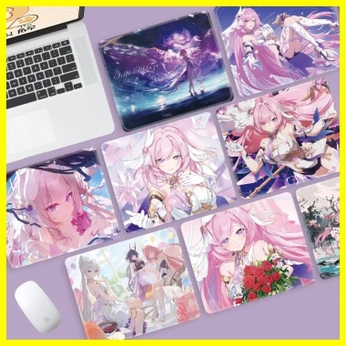 Zoci Miếng Lót Chuột Honkai Impact 3 Elysia 3 Miếng Thu Gọn, Đệm Bàn Dày Đường May