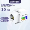 ZoeRax 10 chiếc Keystone Jack Cat6 RJ45 Punch Down Mô-đun Ethernet trắng Giá ưu đãi 148.499 VND
