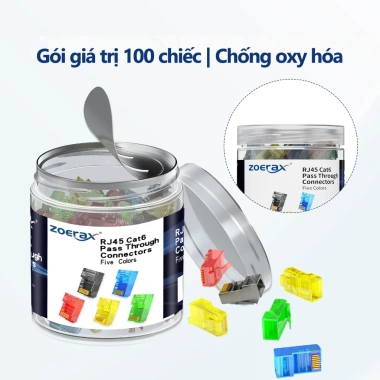 ZoeRax 100pcs RJ45 Cat6 Đầu Nối EZ Uốn Phích Cắm Cho Cáp UTP Giá 137.499 VND 5 ZoeRax 100pcs RJ45 Cat6 Đầu Nối EZ Uốn Phích Cắm Cho Cáp UTP Giá 137.499 VND 5