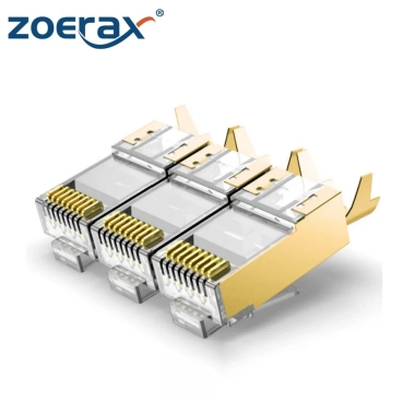 ZoeRax 30 Cái CAT7 CAT6A 50u Mạ Vàng 8P8C Phích Cắm Mô-đun STP RJ45 Giá 203.499đ