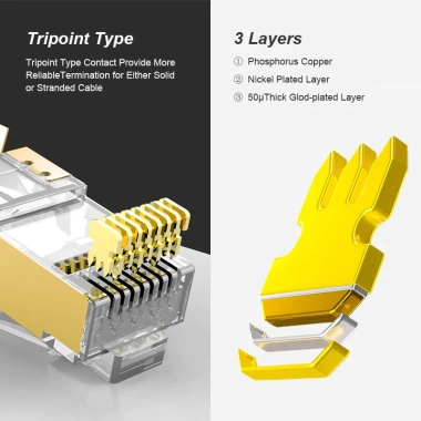 ZoeRax 30 Cái CAT7 CAT6A 50u Mạ Vàng 8P8C Phích Cắm Mô-đun STP RJ45 Giá 203.499đ 5 ZoeRax 30 Cái CAT7 CAT6A 50u Mạ Vàng 8P8C Phích Cắm Mô-đun STP RJ45 Giá 203.499đ 5