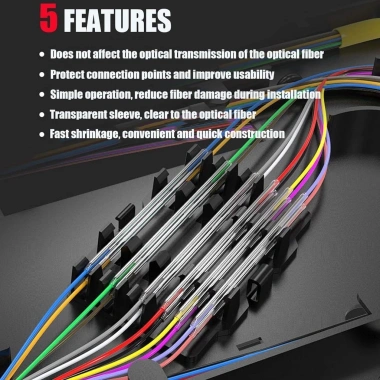 Zoerax 50/100 Cái 60mm Sợi Quang Fusion Splice – Ống Co Nhiệt Trong Suốt PE, Kim Đơn & Đôi Không Gỉ, Giá 37.950₫ 2