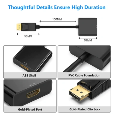 Zoerax Active DisplayPort sang HDMI - Không driver, 60Hz 1.080P, laptop & PC, 75.900₫ 7
