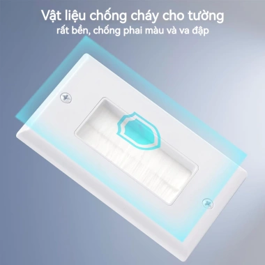 ZoeRax Bàn Chải Tấm Tường Cáp Đi Qua – Vỏ Trang Trí Đơn, Cáp Áp Thấp, 57.200₫ 3 ZoeRax Bàn Chải Tấm Tường Cáp Đi Qua – Vỏ Trang Trí Đơn, Cáp Áp Thấp, 57.200₫ 3