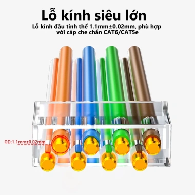 ZoeRax Bộ 100 Ổ Cắm RJ45 CAT6 Hai Mảnh 8P8C Modular cho Máy Nén Mạng - Giá ưu đãi 115.499₫ 5 ZoeRax Bộ 100 Ổ Cắm RJ45 CAT6 Hai Mảnh 8P8C Modular cho Máy Nén Mạng - Giá ưu đãi 115.499₫ 5