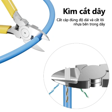 ZoeRax Bộ công cụ uốn RJ45 CAT5/5e/6 kèm bộ kiểm tra cáp, lưỡi dao, 50 đầu nối - Giảm căng thẳng, giá ưu đãi 187.000 VND 4 ZoeRax Bộ công cụ uốn RJ45 CAT5/5e/6 kèm bộ kiểm tra cáp, lưỡi dao, 50 đầu nối - Giảm căng thẳng, giá ưu đãi 187.000 VND 4