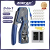 ZoeRax Bộ công cụ uốn RJ45 và kiểm tra Ethernet Cat5e Cat6 Cat6a 8P8C Đầu nối mô-đun giá ưu đãi 295.900đ