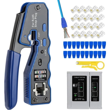 ZoeRax Bộ công cụ uốn RJ45 và kiểm tra Ethernet Cat5e Cat6 Cat6a 8P8C Đầu nối mô-đun giá ưu đãi 295.900đ 8 ZoeRax Bộ công cụ uốn RJ45 và kiểm tra Ethernet Cat5e Cat6 Cat6a 8P8C Đầu nối mô-đun giá ưu đãi 295.900đ 8
