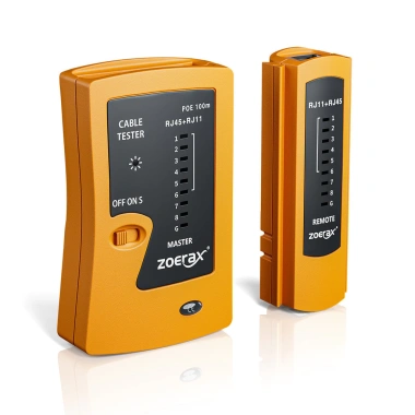 ZoeRax Bộ Kiểm Tra Cáp Ethernet LAN RJ45 Cat5‑Cat7 UTP & RJ11/RJ12 - Kiểm Tra Nhanh, Đảm Bảo Kết Nối, Giá Ưu Đãi 97.900 VND 10