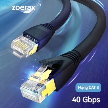 ZoeRax Cáp Ethernet CAT8 40Gbps SFTP Lan tốc độ cao ngoài/trong nhà 0.3-8m 2 ZoeRax Cáp Ethernet CAT8 40Gbps SFTP Lan tốc độ cao ngoài/trong nhà 0.3-8m 2