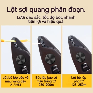 Zoerax CFS-3 Kìm thoát y sợi 3 lỗ chính xác Công cụ tước sợi FTTH giá 64.900₫ 6