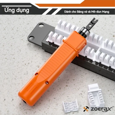 ZoeRax Công Cụ Đục Mạng Loại 110 - Lưỡi Đôi, Chèn Terminal Xung Hạ Cáp Ethernet 2