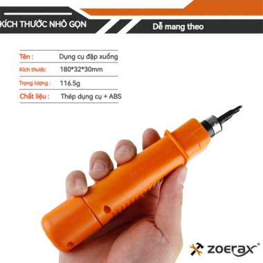 ZoeRax Công Cụ Đục Mạng Loại 110 - Lưỡi Đôi, Chèn Terminal Xung Hạ Cáp Ethernet 3
